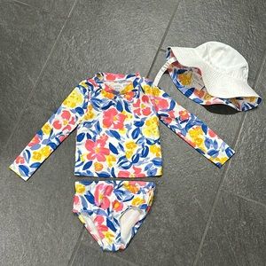 24 month swim suit with hat
